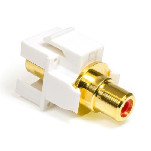 SynConnect Keystone Snap-In Module w/RCA Bulkhead [Red]