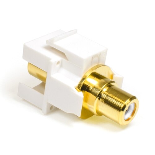 SynConnect Keystone Snap-In Module w/RCA Bulkhead [White]