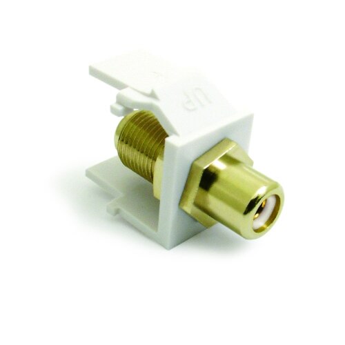 SynConnect Keystone Snap-In Module w/RCA – F Bulkhead [White]