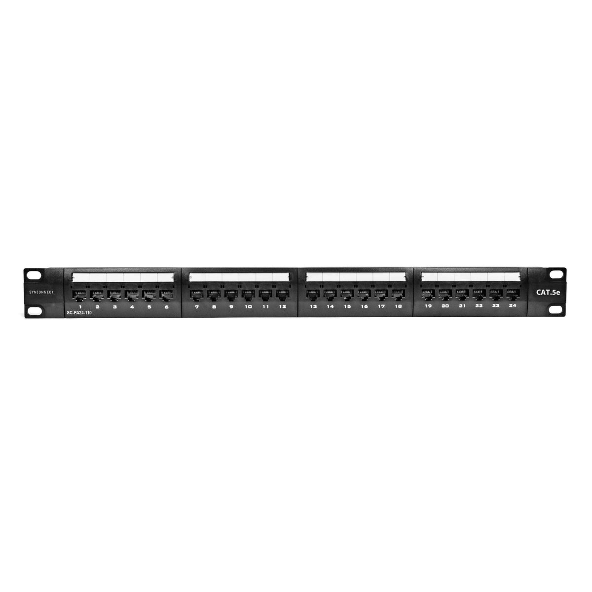 SynConnect Cat 5E Patch Panel 24 Port EIA TIA 110 Style