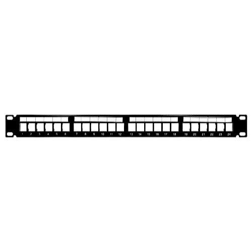 SynConnect High Density 1U Blank 24 Port Keystone Patch Panel