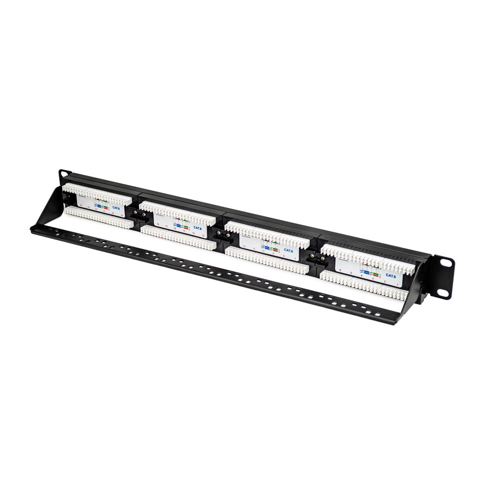 SynConnect Cat 6 Patch Panel 24 Port EIA TIA 110 Style