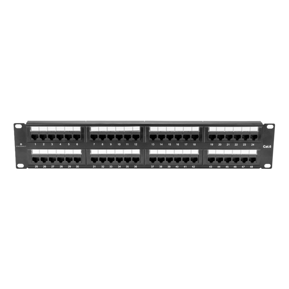 SynConnect Cat 6 Patch Panel 48 Port EIA TIA 110 Style