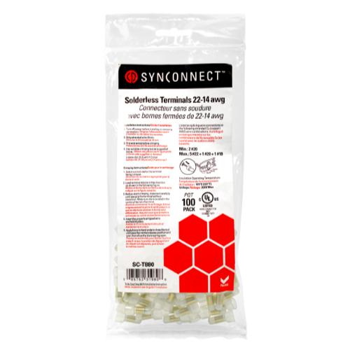 SynConnect Solderless Term. Closed End Conn. 22-14 AWG ID .075 – 100 pcs