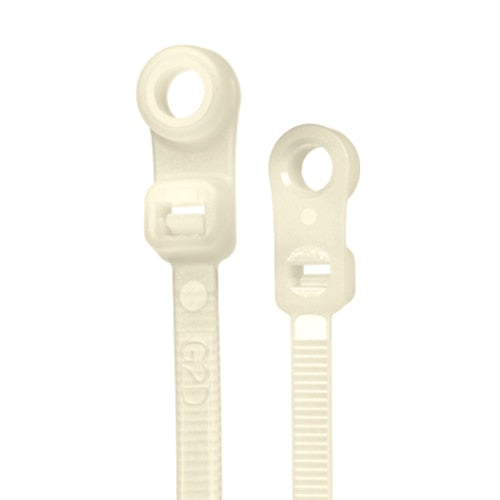 SynConnect Mountable Cable Ties – 15\\" – White – 100 pcs