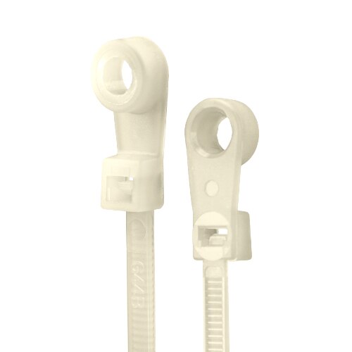 SynConnect Mountable Cable Ties – 5\\" – White – 100 pcs