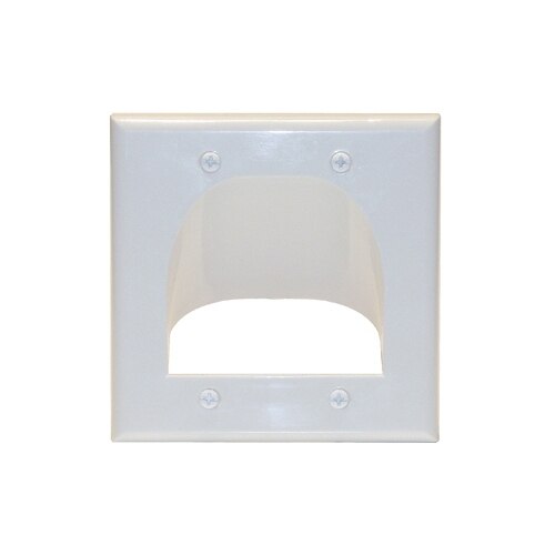 SynConnect Flush to Inner Surface Bulk Wire Wall Plate 2 Gang – White