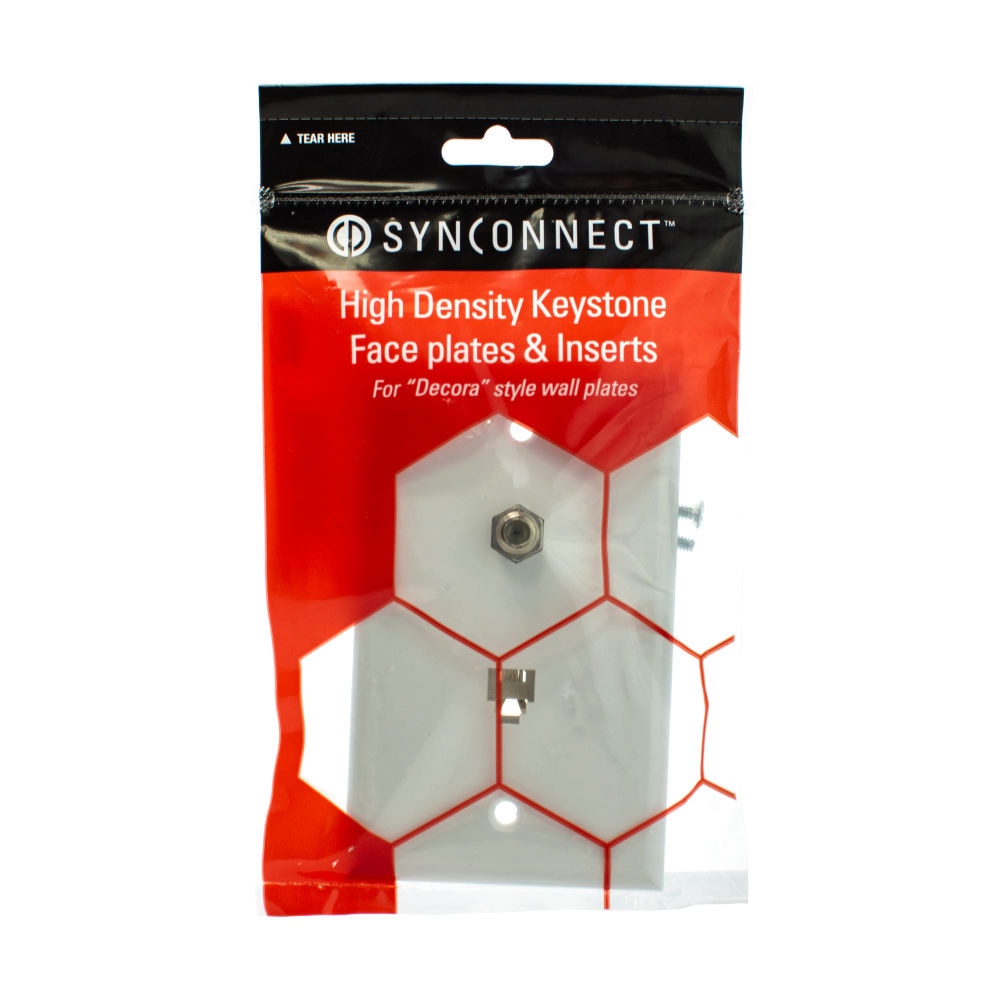 SynConnect Dual Purpose Wall Plate Tele Jack & F81 – White