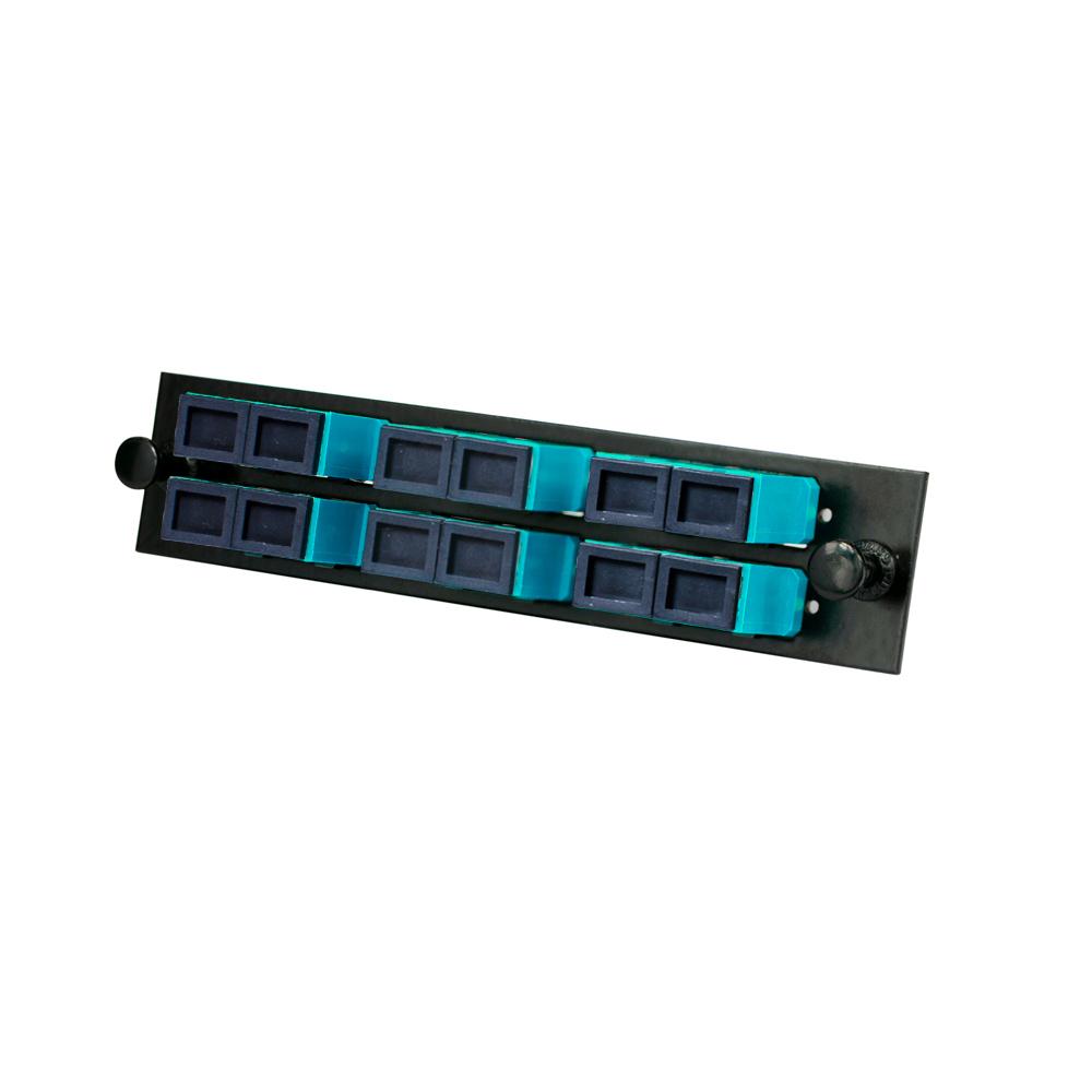 SyncFiber 12F Multi-mode (OM3/4) SC Duplex Adapter Plate – Aqua