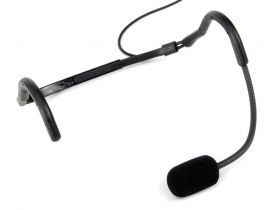 Aerobic headset mic black gooseneck mini XLR (TA4F) connecto