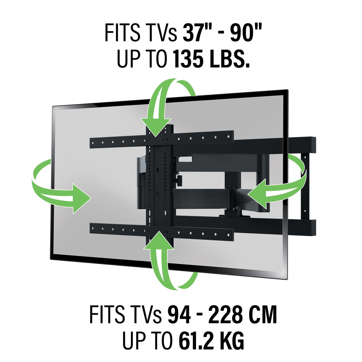 Sanus SLF428B3 Preferred Full-Motion TV Wall Mount for TVs 37\\" to 90