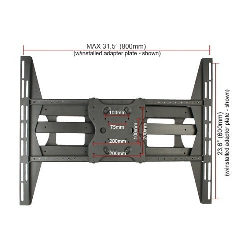 Strong SM-CS-ART2-XL Contractor Series Universal Articulating Dual Arm Mount for 47-90\\" X-Large Displays, Steel, Black