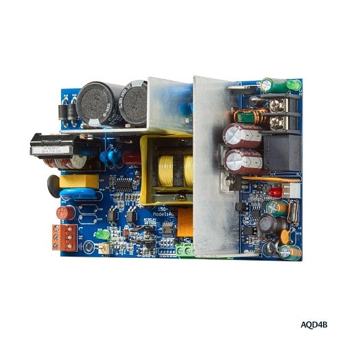 Securitron AQD4-8C8R1 AQD4 Series Switching Power Supply, 12V DC or 24V DC, 4A