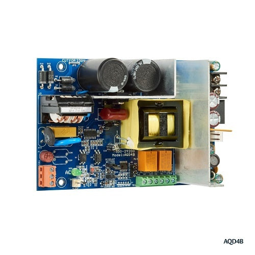 Securitron AQD4-8C8R1 AQD4 Series Switching Power Supply, 12V DC or 24V DC, 4A