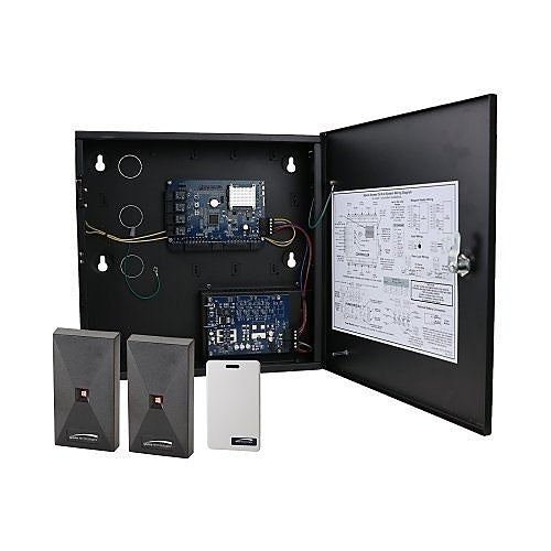 Speco ACKIT2DRB 2-Door Access Control System, Basic Power, (1) A2E4, (2) AP300HA,(1) APSC1 25-Pack, (1) AP4 License