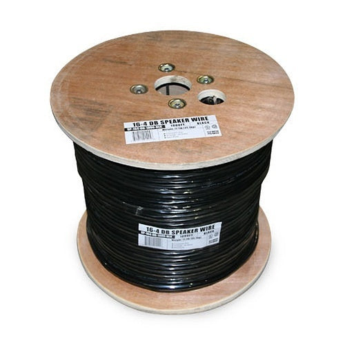 Wirepath SP-164-DB-500-BLK  Direct Burial Speaker Wire, 500\' Wooden Drum, Black
