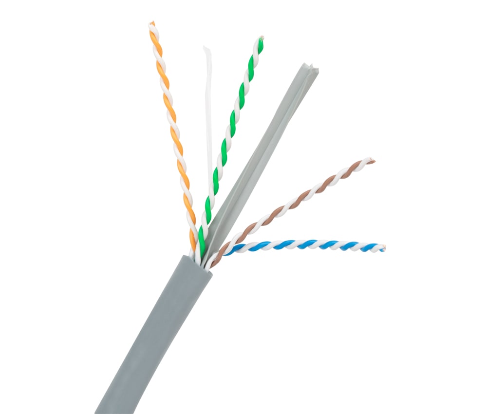 Wirepath™ Cat6A 550MHz Unshielded Wire - 1000 ft Spool (Gray)
