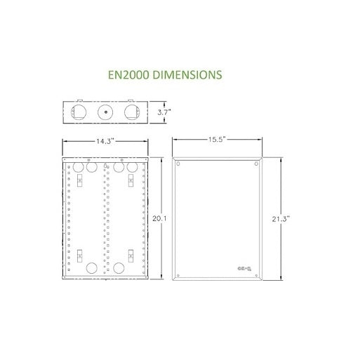 On-Q EN2000 20\\" Screw-On Cover Metal Enclosure, White