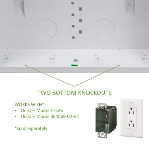 On-Q EN2850 28\\" Hinged Door Cover Metal Enclosure, White