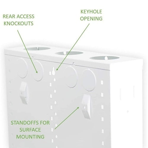 On-Q EN2850 28\\" Hinged Door Cover Metal Enclosure, White