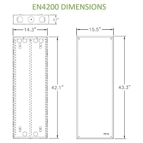 On-Q EN4200 42\\" Screw-On Cover Metal Enclosure, White