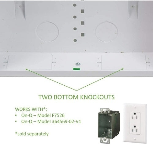 On-Q EN4250 42\\" Hinged Door Cover Metal Enclosure, White