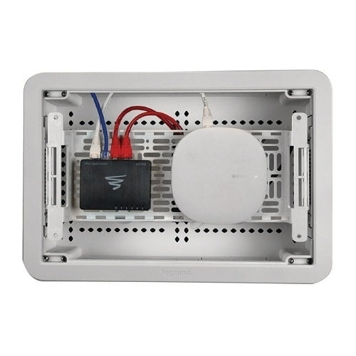 On-Q ENP0905NAV1 9\\" Dual-Purpose Media Enclosure with 5\\" Mounting Plate, Wall-Mounting