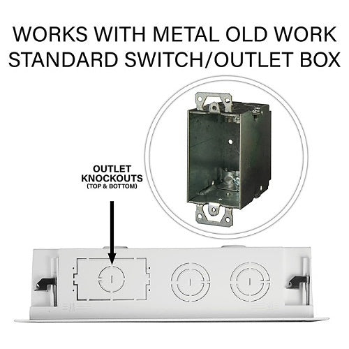 On-Q ENP0905NAV1 9\\" Dual-Purpose Media Enclosure with 5\\" Mounting Plate, Wall-Mounting
