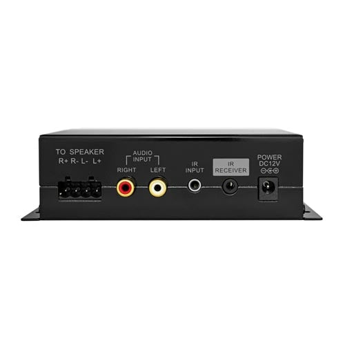 SyncSound Stereo PWR Amp w/IR remote Class-D 15W@ 4ohms DC12V/2A