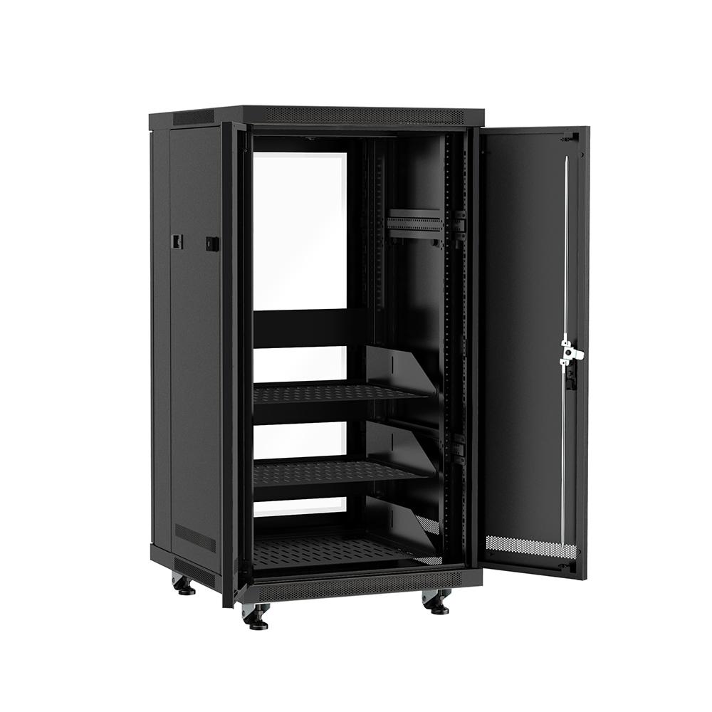 SyncSystem Complete AV Rack Cabinet 21U – 24\\"D w/ Silent Fans – UL