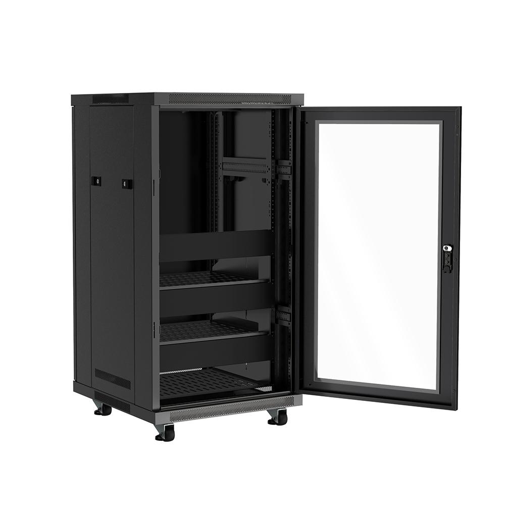 SyncSystem Complete AV Rack Cabinet 21U – 24\\"D w/ Silent Fans – UL