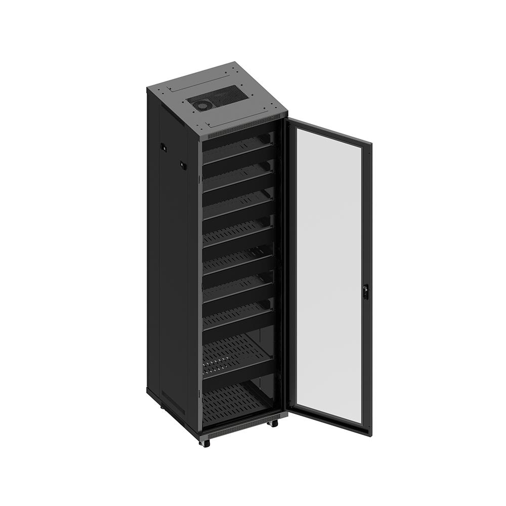 SyncSystem Complete AV Rack Cabinet 42U – 24\\"D w/ Silent Fans – UL