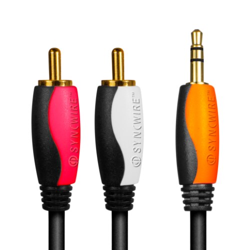 SynCable 3.5mm Stereo Male 2x RCA Male 2M – RoHS Certified