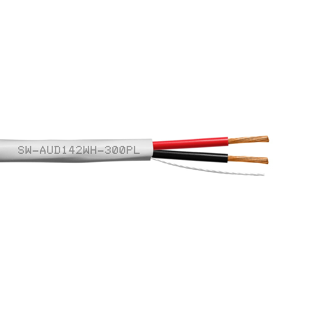 SynCable Plenum Audio 14-2c 105 STR BC OFC c(UL) FT6 RoHS In-Wall Cable – 300m Box – White JKT