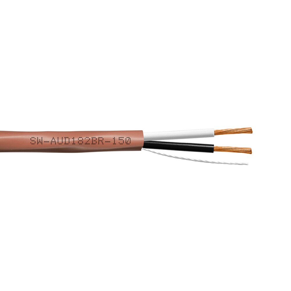SynCable Audio 18-2c STR BC OFC c(UL) FT4 In-Wall Cable – 150m Box – Light Brown JKT