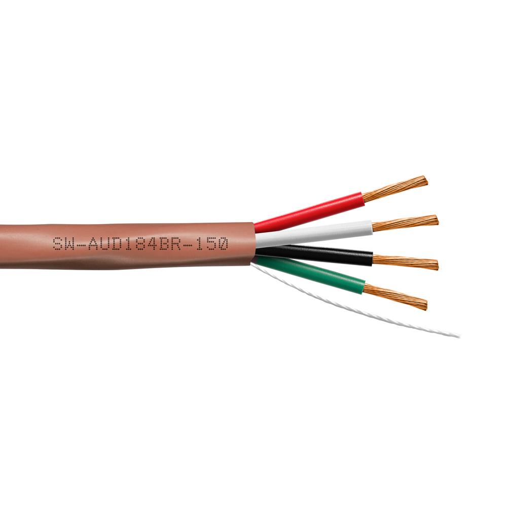 SynCable Audio 18-4c STR BC OFC c(UL) FT4 In-Wall Cable – 150m Box – Light Brown JKT