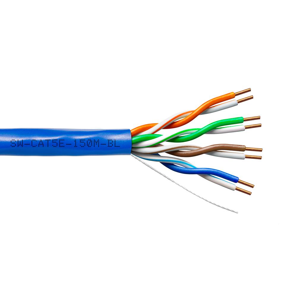 SynCable Cat-5E 350Mhz 24-4pr SOL ETL Verified c(UL) UL CMR FT4 – Blue JKT