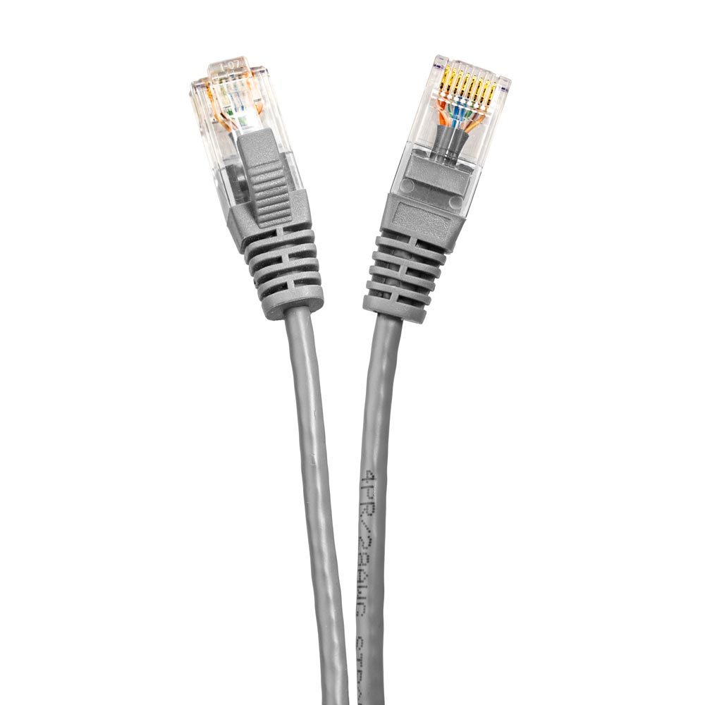 SynCable RJ45 CAT-6A 10Gbs FT-4 Molded Super Slim Patch Cable – 15ft – Grey