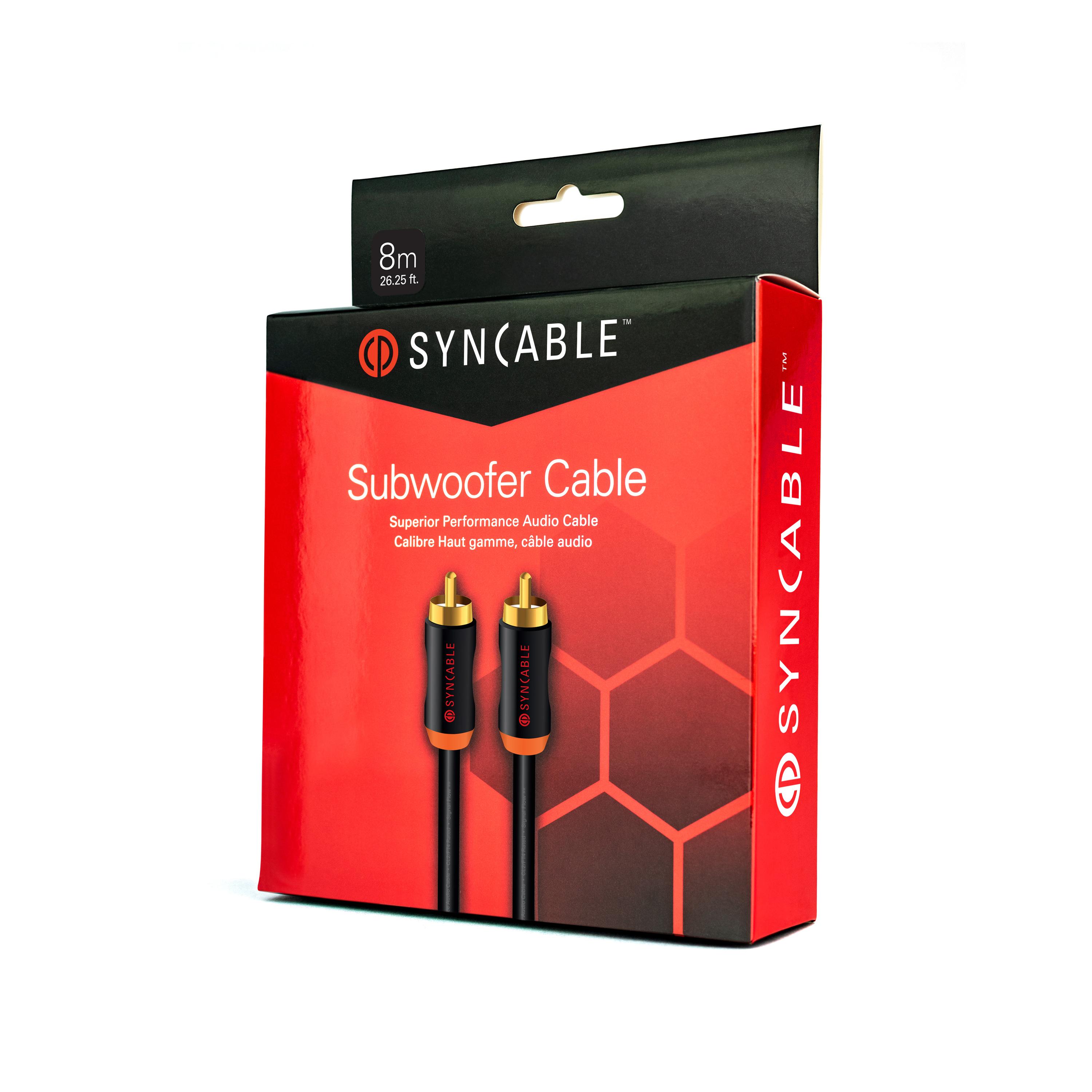 SynCable Subwoofer Professional Grade In-Wall Rate c(UL) FT4 – 8M