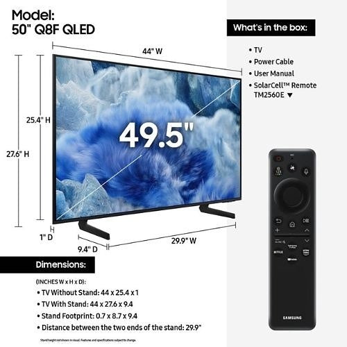 Samsung QN50Q8FAAFXZC 50\\" Q8F QLED 4K AI Smart TV