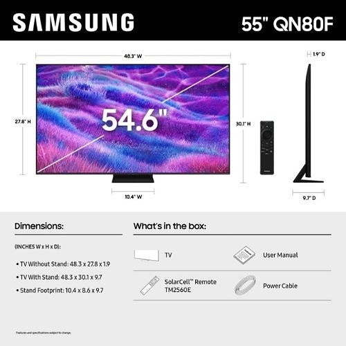 Samsung QN55QN80FAFXZA 55\\" Class QN80F Series NeoQLED 4K QHDR Smart TV