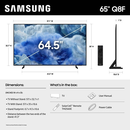 Samsung QN65Q8FAAFXZC 65\\" Q8F Series QLED 4K QHDR+ TV