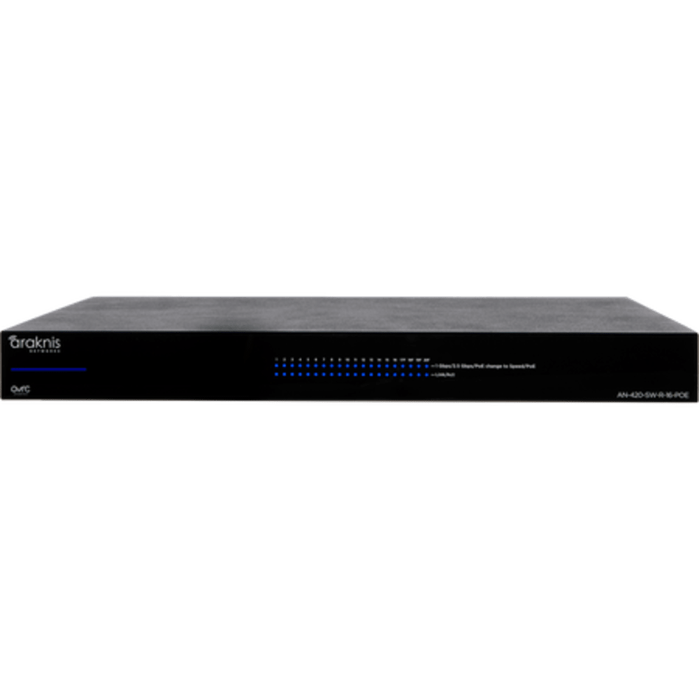 Araknis Networks 420 Series L3 Managed Partial Multi-gig Switch with Full PoE | 16 Plus 2 Rear Ports