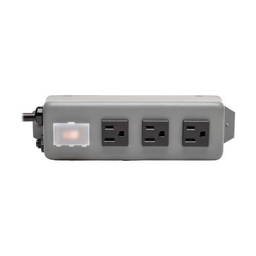 Eaton Tripp Lite 3SP Waber Industrial Power Strip, 3-Outlet, 6\' (1.83 m) Cord, 5-15P, Switch Guard