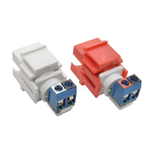 Eaton Tripp Lite A050-000-ST-KJ RCA Female Audio to Screw Terminal Keystone Jack Kit, Red/White