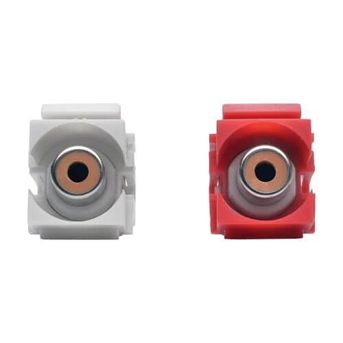 Eaton Tripp Lite A050-000-ST-KJ RCA Female Audio to Screw Terminal Keystone Jack Kit, Red/White