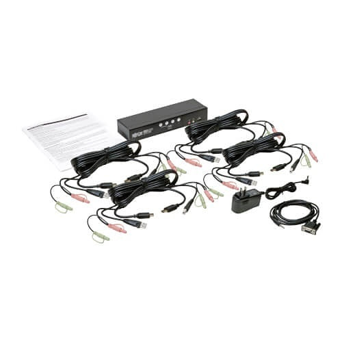 Eaton Tripp Lite B004-HUA4-K 4-Port HDMI/USB KVM Switch with Audio/Video and USB Peripheral Sharing