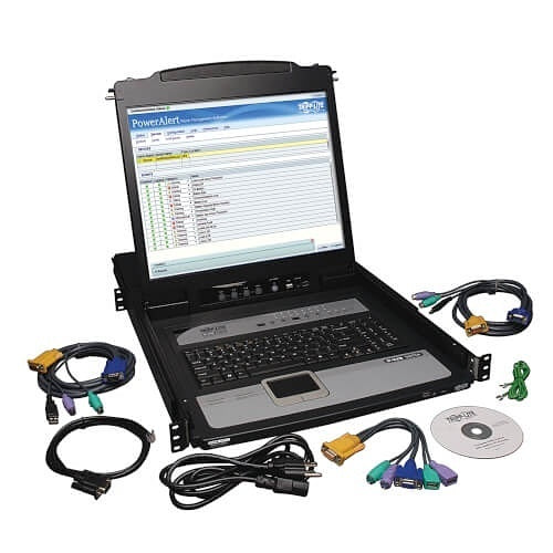 Eaton Tripp Lite B020-U16-19-IP NetDirector 16-Port, 1U Rack-Mount Console, IP KVM Switch with 19\\" LCD
