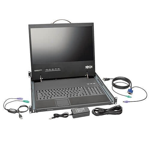 Eaton Tripp Lite B021-000-19-SH 1U Rack-Mount Console with 19\\" LCD, Short-Depth; TAA Compliant