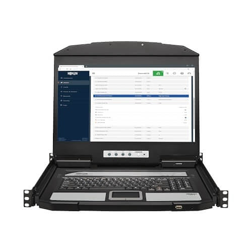 Eaton Tripp Lite B021-SWHD-K 1U Rack-Mount Short-Depth HDMI KVM Console, KVM Switch with 18.5\\" LCD
